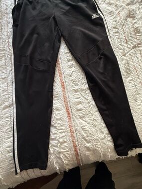(Pack of 2) adidas Black Track Pants with White Stripes